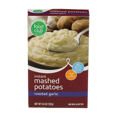 Puré De Papas Instantáneo Con Sabor A Ajo Rostizado Food Club 6.6 Onz