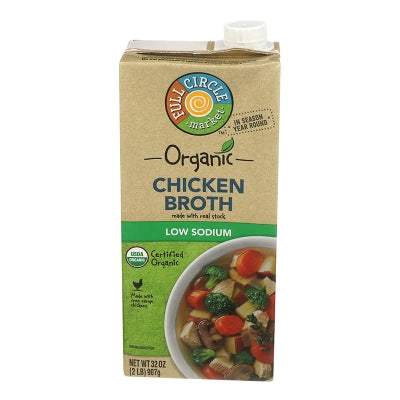 Caldo Liquido De Pollo Organico Bajo En Sodio Full Circle 32 Onz