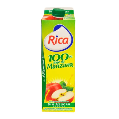 Jugo de Manzana 100% Sin Azúcar Rica 59 Onz