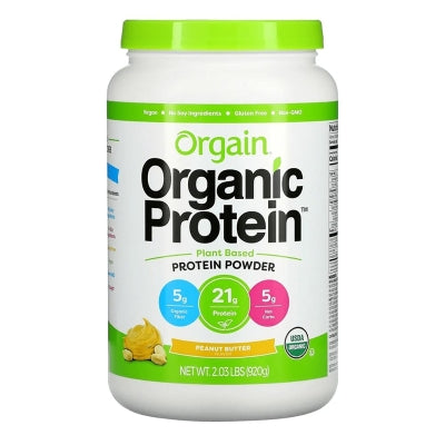 Proteina Vegetal En Polvo Sabor Mantequilla De Mani Orgain Protein 2 Lb