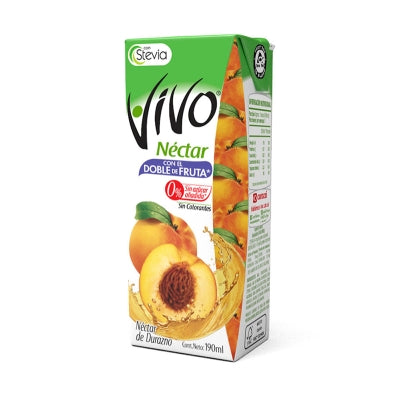 Jugo De Durazno Con Stevia Vivo 190 Ml