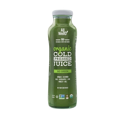 Jugo Desintoxicante Go Green Prensado En Frío All Wello 11.1 Onz.