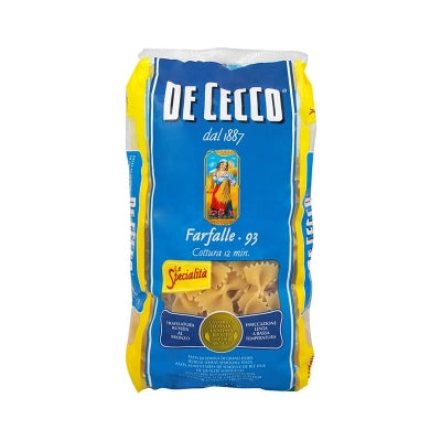 Pasta Farfalle No.93 De Cecco 500 Gr