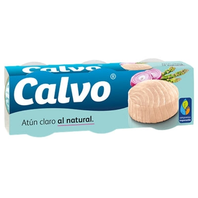 Atún Claro Al Natural Calvo 3 Und/Paq 80 Gr