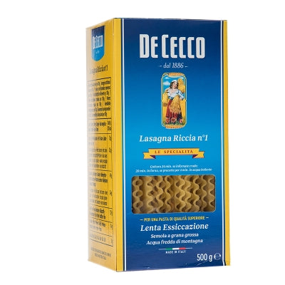 Pasta Larga Para Lasagna No.1 De Cecco 500 Gr