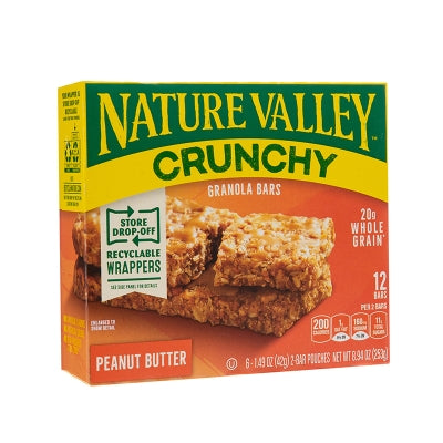 Barra De Granola Con Mantequilla De Maní Nature Valley 8.9 Onz