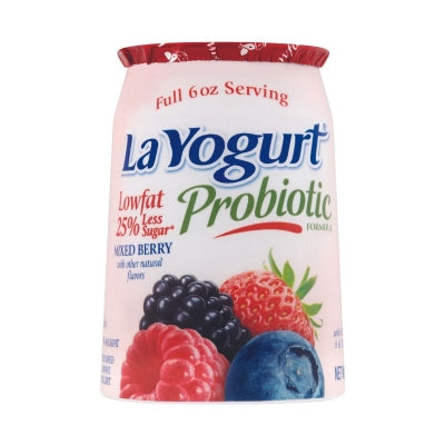 Yogurt Probiótico Sabor Frutos Del Bosque La Yogurt 6 Onz