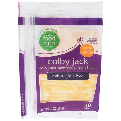 Queso Colby Jack Rebanado Food Club 8 Onz