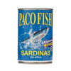 Sardinas En Agua Paco Fish 15 Onz