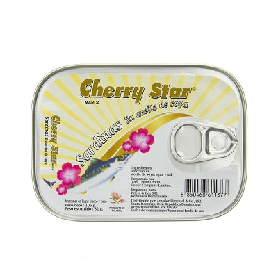 Sardina En Aceite De Soya Cherrystar 106 Gr