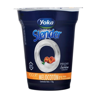 Yogurt Sabor Melocotón 0% Grasa Sin Azúcar Yoka 6 Oz