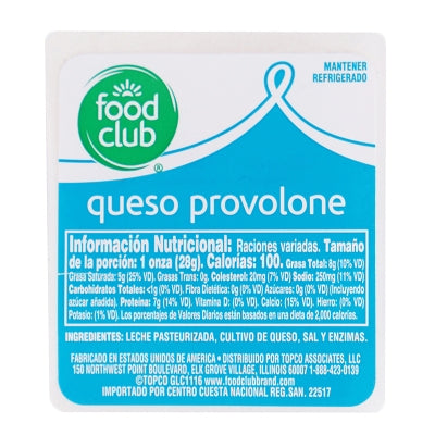 Queso Provolone Food Club, Lb