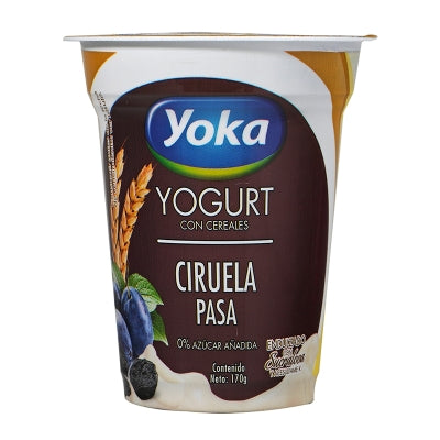 Yogurt Con Cereales Sabor Ciruela Pasa Yoka 6 Oz