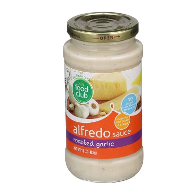 Salsa Para Pasta Alfredo Ajo Rostizado Food Club 15 Onz