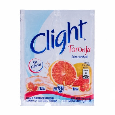 Jugo En Polvo Sabor Toronja Clight 14 Gr