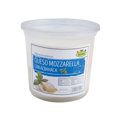 Queso Mozzarella Con Albahaca Nacional 250 Gr.