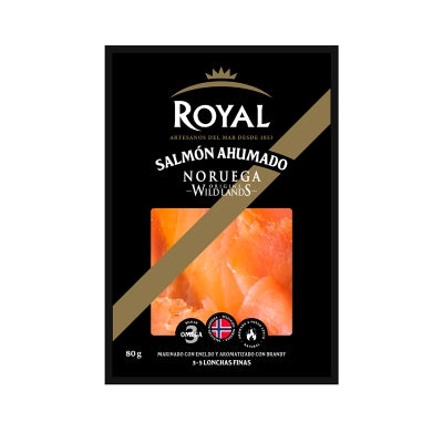 Salmon Ahumado Marinado Con Eneldo Congelado Royal 80 Gr