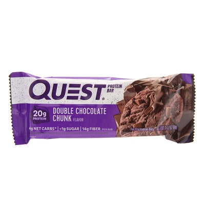 Barra De Proteina Con Trozos Doble De Chocolate Quest 60 Gr