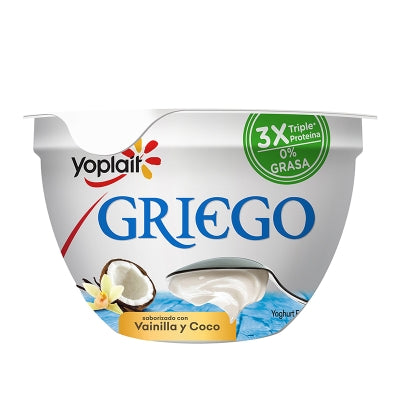 Yogurt Griego Sabor Vainilla Y Coco Yoplait 150 Gr