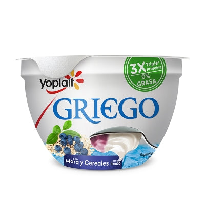 Yogurt Griego Sabor Mora Y Cereales Yoplait 150 Gr