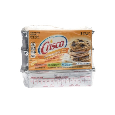 Manteca Vegetal Sabor Mantequilla Crisco 20 Onz, 3 Und/Paq