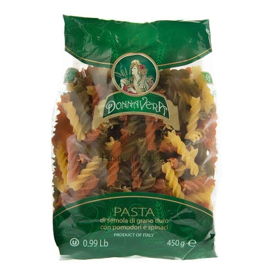 Pasta Fusilli Tricolore Donna Vera 450 Gr