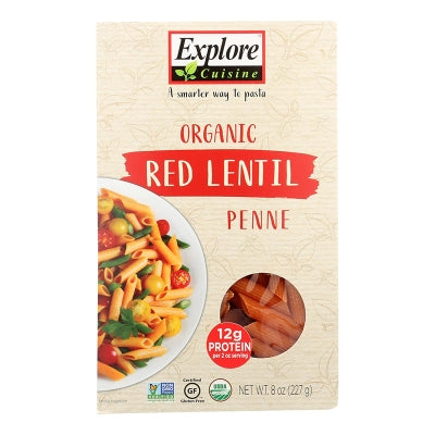 Pasta Penne Organica De Lentejas Rojas Sin Gluten Explore Cuisine 8 Onz