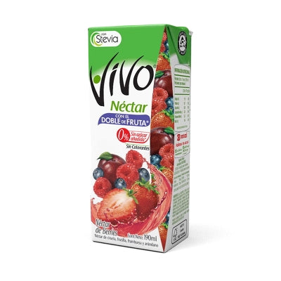 Jugo De Berries Con Stevia Vivo 190 Ml