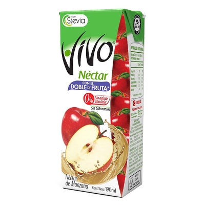 Jugo De Manzana Con Stevia Vivo 190 Ml