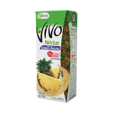 Jugo De Piña Con Stevia Vivo 190 Ml