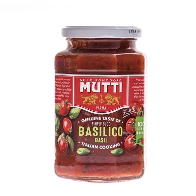 Salsa Para Pasta Con Albahaca Mutti 400 Gr