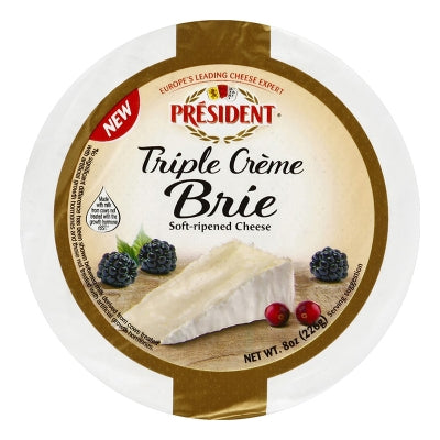 Queso Brie Triple Creme President 8 Onz