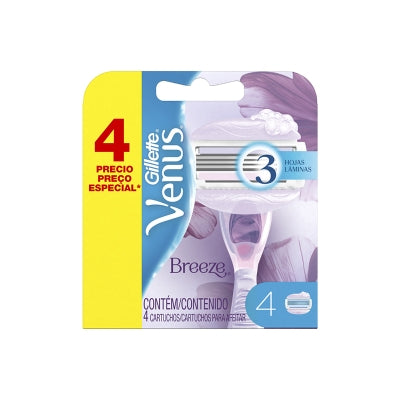 Repuesto Para Rasuradora Venus Breeze Gillette 4 Und/Paq