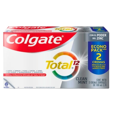 Pasta Dental Colgate Total Clean Mint 100ml 2 Und/Paq