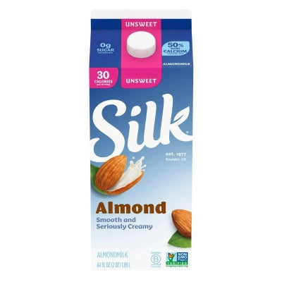 Leche De Almendra Sin Azúcar Silk 64 Onz