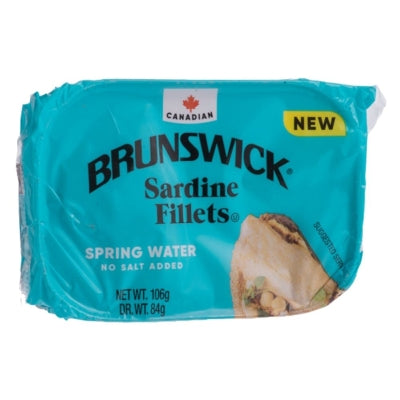 Filete De Sardinas En Agua Mineral Sin Sal Brunswick 106 Gr