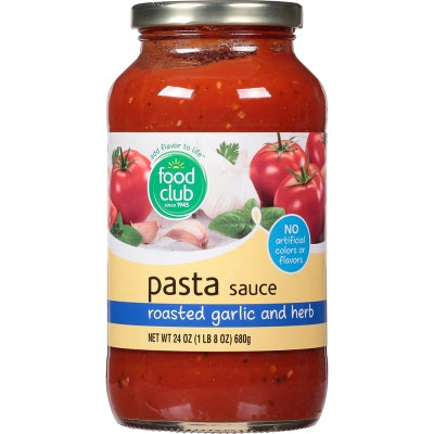 Salsa Para Pasta Con Ajo Y Verduras Food Club 24 Onz