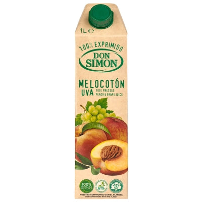 Jugo 100% Sabor Melocoton Y Uva Don Simon 1 Lt