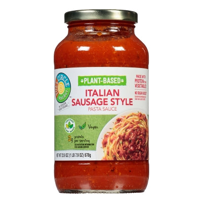 Salsa Para Pasta Estilo Salchicha Italiana Vegan Full Circle 23 Onz