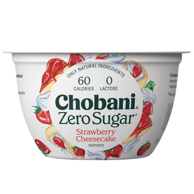 Yogurt Griego Sin Azúcar Sabor Cheesecake De Fresa Chobani 5.3 Oz