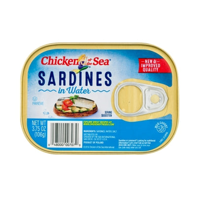 Sardinas En Agua Chicken Of The Sea 106 Gr