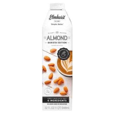 Bebida De Almendra Edición Barista Elmhurst 32 Onz