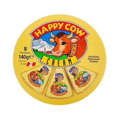 Queso Crema Snack Happy Cow 8 Und/Paq