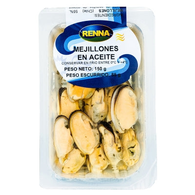 Mejillones En Aceite Girasol Renna 150 Gr