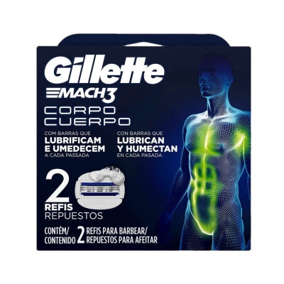 Repuesto Para Rasuradora Cuerpo Mach 3 Gillette 2 Und/Paq