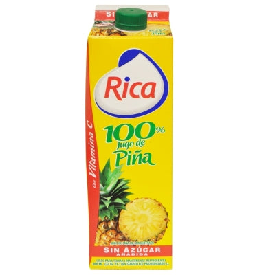 Jugo de Piña 100% Sin Azúcar Rica 32 Onz