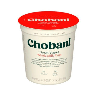 Yogurt Griego Con Leche Entera Chobani 32 Onz