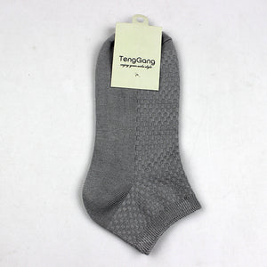 Bamboo Fiber Casual Men's Low Cut Short Four Seasons Socks