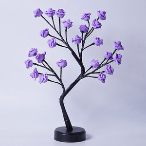 Table Lamp Flower Tree Rose Lamps Fairy Desk Night Lights USB Operated Gifts For Wedding Valentine Christmas Decoration