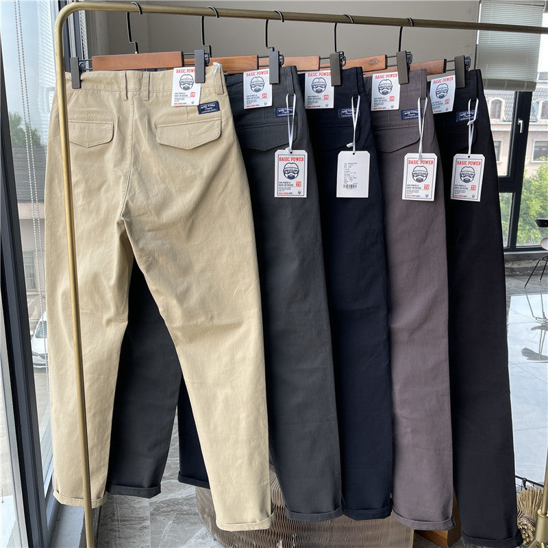 Men's Brushed Twill Straight Casual Pants